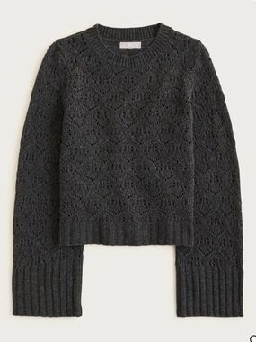 NWT J Crew Pointelle Merino Wool Sweater